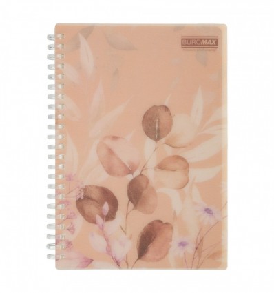 Тетрадь для записей ARABESKI BM.2587-46, А5, 80 л., клетка, пластиковая обложка, персиковая