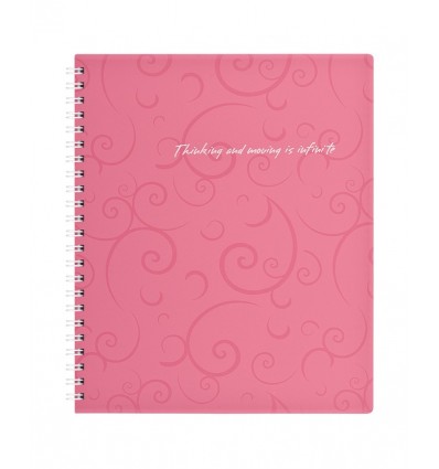 Тетрадь для заметок BAROCCO BM.2419-610, В5, 80 л., клетка, пластиковая обложка, розовая