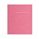 Зошит для нотаток BAROCCO BM.2419-610, В5, 80 арк., клітинка, пластикова обкладинка, рожевий