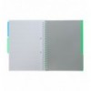Тетрадь на пружине BRIGHT BM.24345912-04, А4, 120 л, клетка, 3 разделителя, зеленый