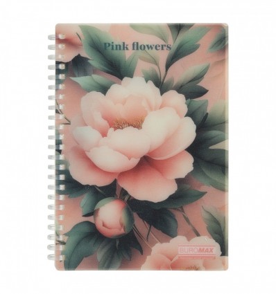 Зошит для записів ARABESKI BM.2587-10, А5, 80 арк., клітинка, пластикова обкладинка, рожевий