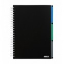 Тетрадь на пружине CLASSIC BM.24345911-01, А4, 120 л, клетка, 3 разделителя, черный