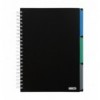 Тетрадь на пружине CLASSIC BM.24345911-01, А4, 120 л, клетка, 3 разделителя, черный