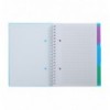 Тетрадь на пружине BRIGHT BM.24365912-02, В6, 100 л, клетка, пластиковая обложка, синий