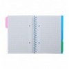 Тетрадь на пружине BRIGHT BM.24365912-02, В6, 100 л, клетка, пластиковая обложка, синий