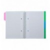 Тетрадь на пружине BRIGHT BM.24365912-04, В6, 100 л, клетка, пластиковая обложка, зеленый