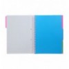 Тетрадь на пружине BRIGHT BM.24345912-10, А4, 120 л, клетка, 3 разделителя, розовая