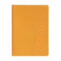 Книга записна NEON BM.24822180-11, А5, 80 аркушів, клітинка, зшита обкладинка PVC, помаранчева
