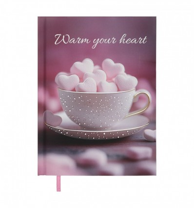 Щоденник недатований поліграфічний ROMANTIC BM.20400-43, A5, світло-рожевий, 336 стор