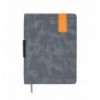 Дневник недатированный VERONA BM.20150-09, A5, серый, иск. кожа/поролон, 336 стр.