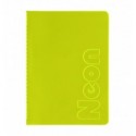 Книга записная NEON BM.24822180-08, А5, 80 листов, клетка, сшитая обложка PVC, желтая