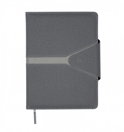 Щоденник недатований NAVIGATOR BM.20230-09, A5, сірий, штуч.шкіра, 336 стор