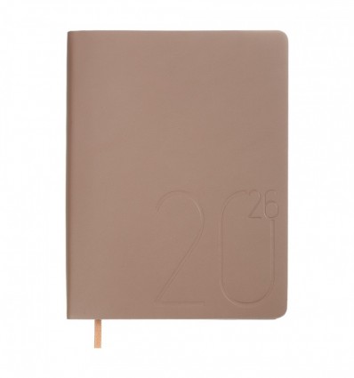 Щоденник датов. 2026 DARK MORANDI BM.21157-40, A5, какао, штуч.шкіра