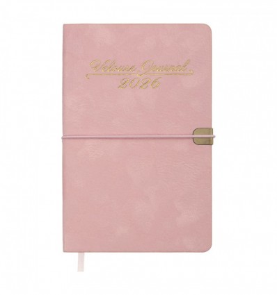 Щотижневик датов. 2026 VELOUR BM.2710-10, A5, рожевий, штуч.шкіра