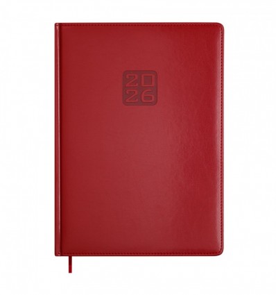 Ежедневник датированный 2026 BRAVO BM.2740-05, A4, красный, искусственная кожа/поролон
