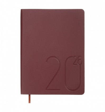 Дневник датов. 2026 DARK MORANDI BM.21157-13, A5, темно-красный, иск.кожа