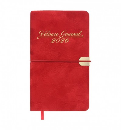 Щотижневик датов. 2026 кишеньк. VELOUR BM.2891-05, 85х153, червоний, штуч. шкіра