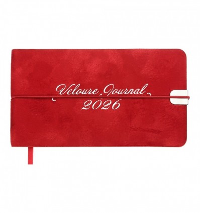 Щотижневик датов. 2026 кишеньк. VELOUR BM.2902-05, 153х87, червоний, штуч. шкіра