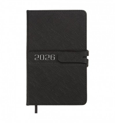 Дневник датов. 2026 BELLE BM.2577-01, A6, черный, иск.кожа/поролон