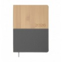 Дневник датов. 2026 CORAL BM.21155-09, A5, серый, иск.кожа