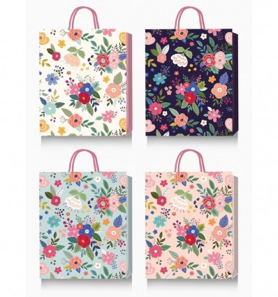 Пакет бумажный подарочный, L:31х42х12см, тиснение фольгой BM.200027