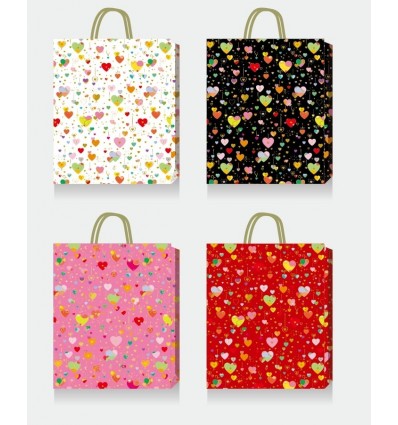 Пакет бумажный подарочный, S:18х23х8см, тиснение фольгой BM.20009