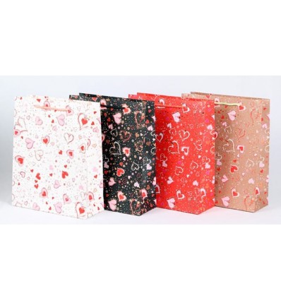 Пакет бумажный подарочный, М:26х32х10см, тиснение фольгой BM.200097