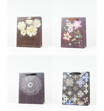 Пакет паперовий подарунковий, М:26х32х10см, тиснення фольгою BM.200098