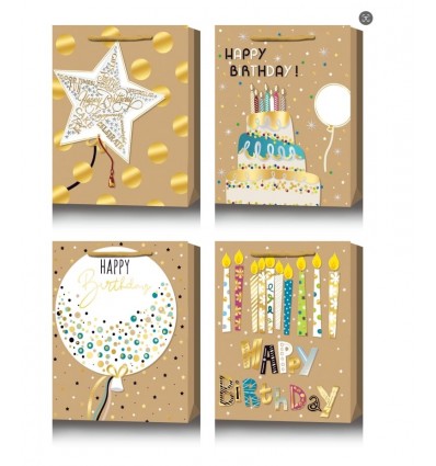 Пакет паперовий подарунковий, 41.5х53х15.5см, тиснення фольгою BM.200060