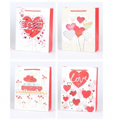 Пакет паперовий подарунковий, S:18х23х8см, тиснення фольгою BM.200094