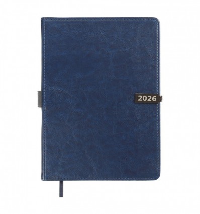 Щоденник датов. 2026 LEGEND BM.21149-02, A5, синій, штуч.шкіра