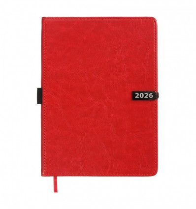 Дневник датов. 2026 LEGEND BM.21149-05, A5, красный, иск.кожа