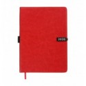 Щоденник датов. 2026 LEGEND BM.21149-05, A5, червоний, штуч.шкіра