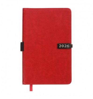 Дневник датов. 2026 LEGEND BM.2596-05, A6, красный, иск.кожа