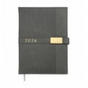 Дневник датов. 2026 LEROY BM.21145-09, A5, серый, иск.кожа