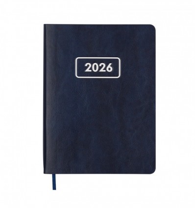Щоденник датов. 2026 MEMORY BM.21151-02, A5, синій, штуч.шкіра