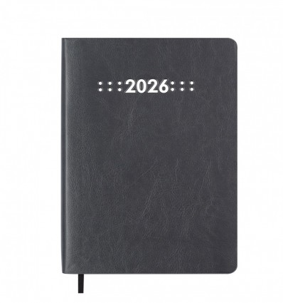 Дневник датов. 2026 MEMORY BM.21151-09, A5, серый, иск.кожа