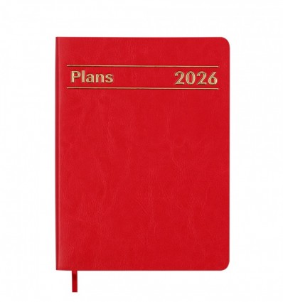 Дневник датов. 2026 MEMORY BM.21151-05, A5, красный, иск.кожа