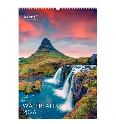 Календарь настенный 8804-26-2-A, А3 2026 г., Waterfalls
