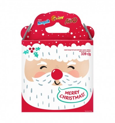 Набор кондитерских изделий Nesquik&Lion&Aero Друзья Санты 339г