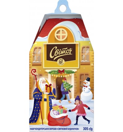 Набор кондитерских изделий Светоч Праздничный домик 305г