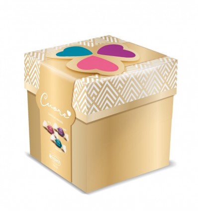 Конфеты Witors Cuore Luxury ассорти пралине из молочного и темного шоколада с кремовой начинкой 165г