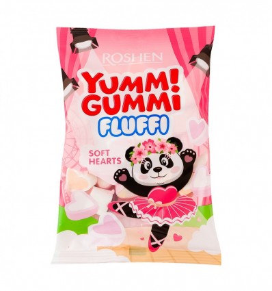Конфеты Roshen Yummi Fluffi Soft hearts Маршмелоу 65г