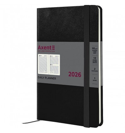 Щоденник дат. 2026 Partner Strong 8819-26-01-A, 145х210, чорний
