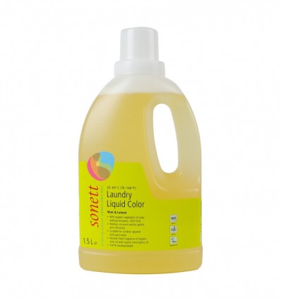 Жидкость Sonett Mint&Lemon для стирки цветных тканей органическая 1,5л