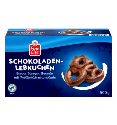 Пряники Fine Life глазированные молочным шоколадом 25% 500г