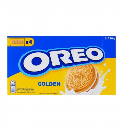 Печенье Oreo Golden с начинкой с ванильным вкусом 4х44г