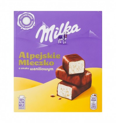 Конфеты Milka Alpejskie глазированные со вкусом ванили 330г