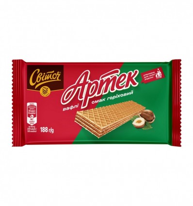 Вафли Свиточ Артек вкус ореховый 188г