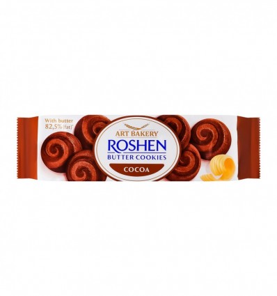 Печиво Roshen Butter cookies здобне з маслом та какао 140г